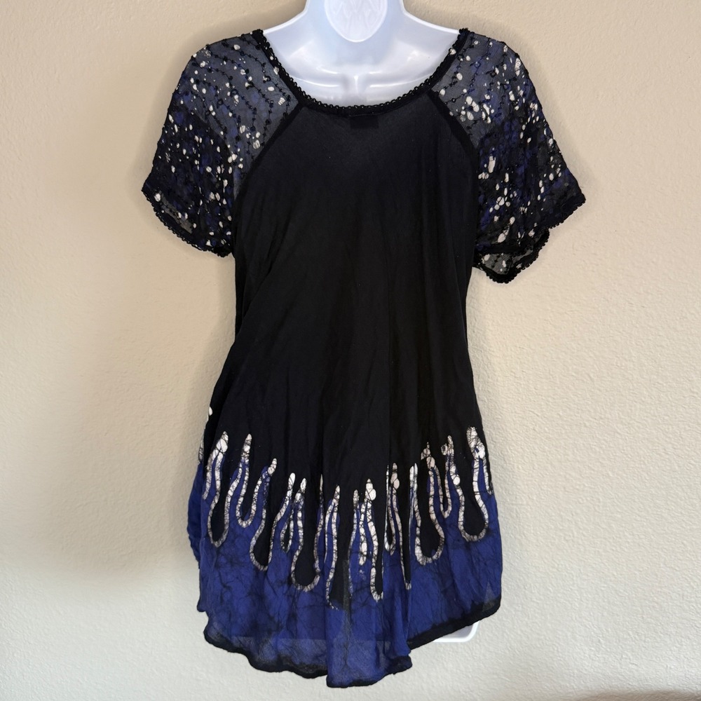 Advance Apparels Medium Festival Boho Embroidered Tunic Top Corset Fairy Grunge - Picture 2 of 7